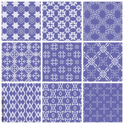 Simple seamless patterns. Vector image