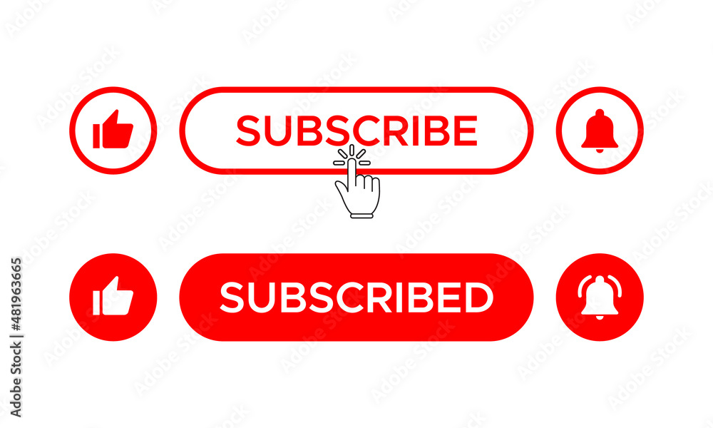 Like, Subscribe, and Bell Icon Vector. Elements for Promote Channel Subscriptions Like, Subscribe, and Bell Icon Vector. Elements for Promote Channel Subscriptions