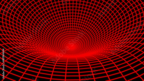 Background 3D with red neon...