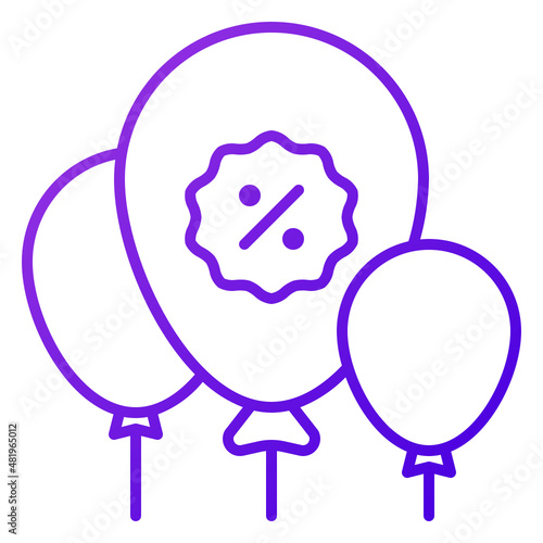 discount balloon icon illustration