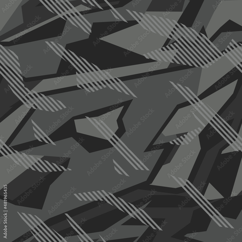 Premium Vector  Seamless geometric camouflage pattern design