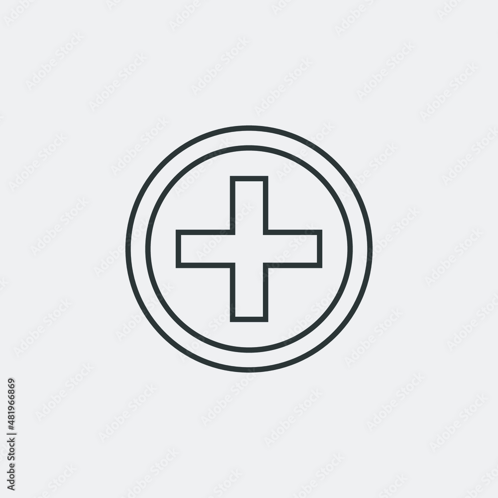 Add icon vector on white background. plus icon vector Add icon vector on white background. plus icon vector