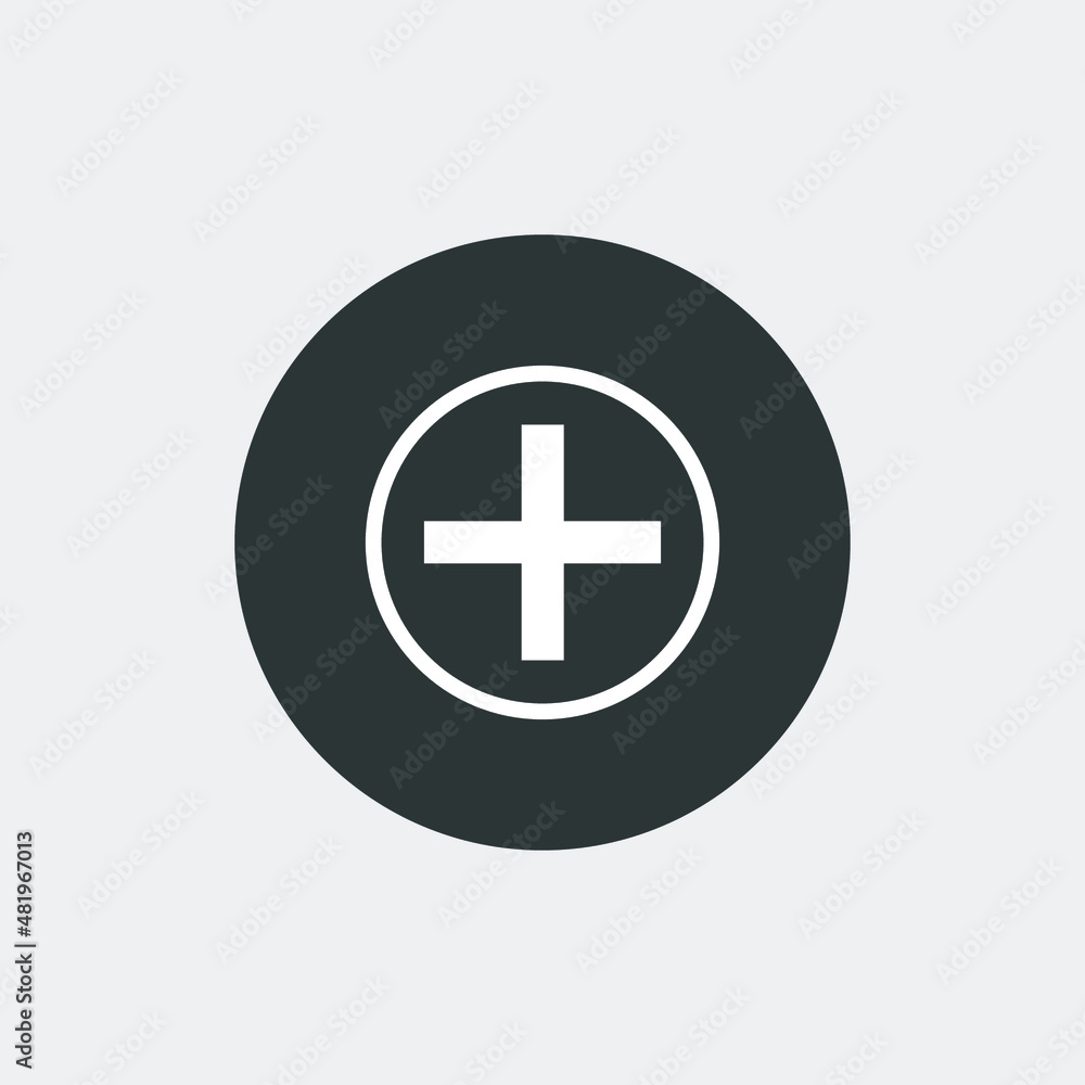 Add icon vector on white background. plus icon vector Add icon vector on white background. plus icon vector