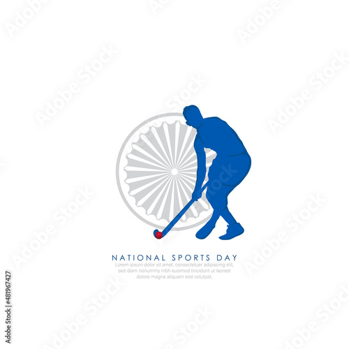 Abstract vector illustration National sports day.