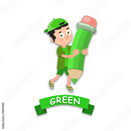 Cute boy child carrying a g...