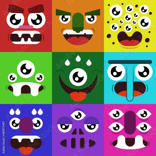 Cute Cartoon Monsters illus...