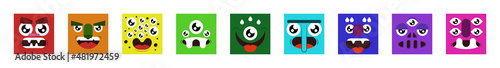 Cute Cartoon Monsters illus...
