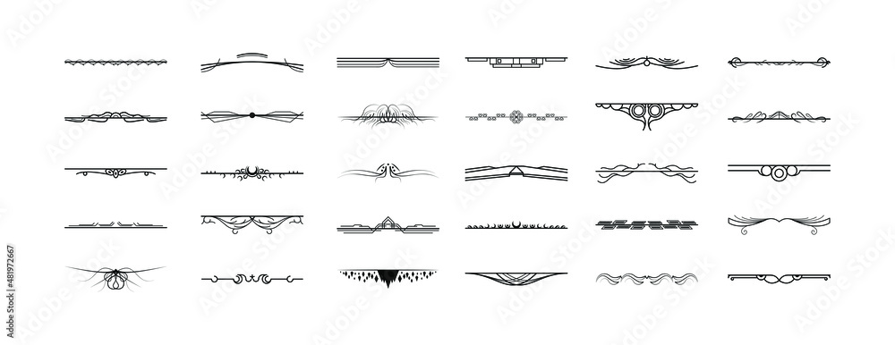 Set Black Simple Line Collection Doodle Border Elements Vector Design Style Sketch Isolated Illustration For Banner Set Black Simple Line Collection Doodle Border Elements Vector Design Style Sketch Isolated Illustration For Banner