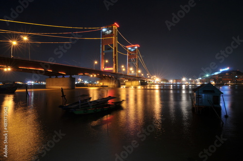 bridge in night photo