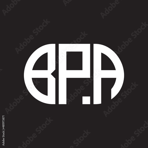 BPA letter logo design on black background. BPA