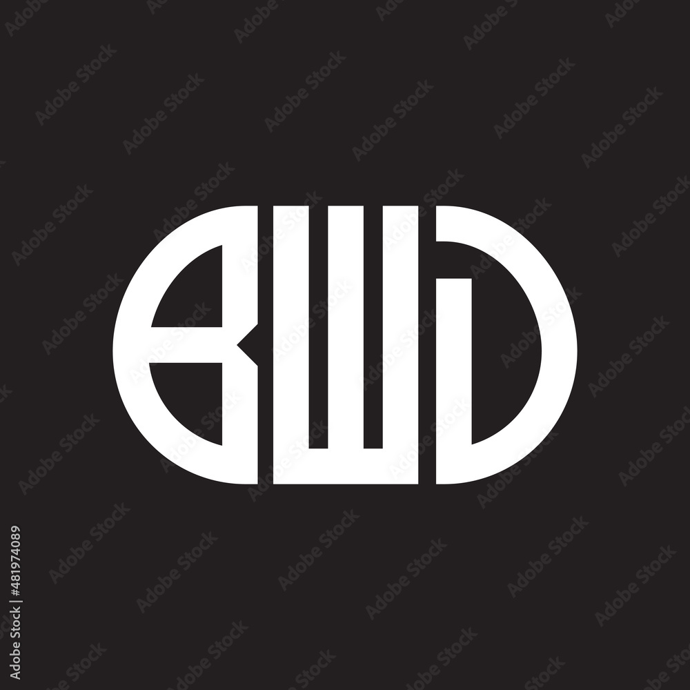 BWD letter logo design on black background. BWD BWD letter logo design on black background. BWD