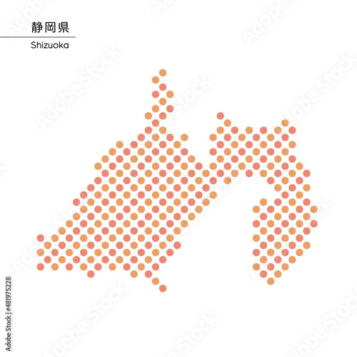 静岡県のデザイン地図　ドット