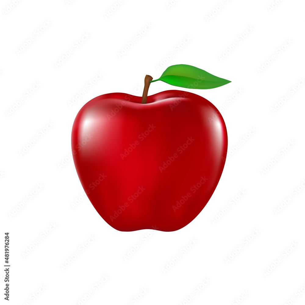 Red apple fruit vector Red apple fruit vector