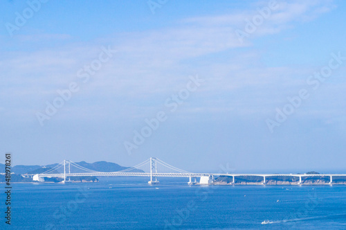 Obraz na płótnie 鳴門大橋、1月撮影 w salonie