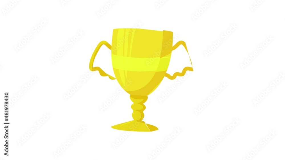 Winner cup icon animation best cartoon object on white background Winner cup icon animation best cartoon object on white background
