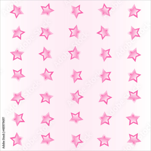 Pink stars pattern on light pink background 