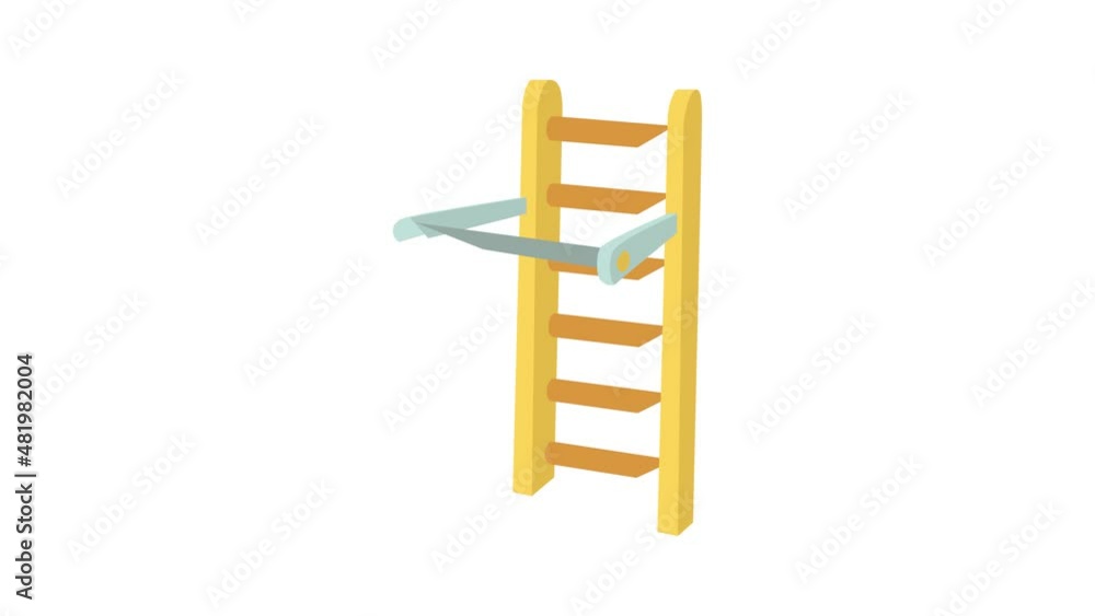 Horizontal bar icon animation best cartoon object on white background Horizontal bar icon animation best cartoon object on white background