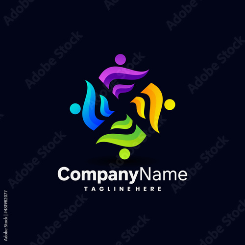 kids logo design icon symbol