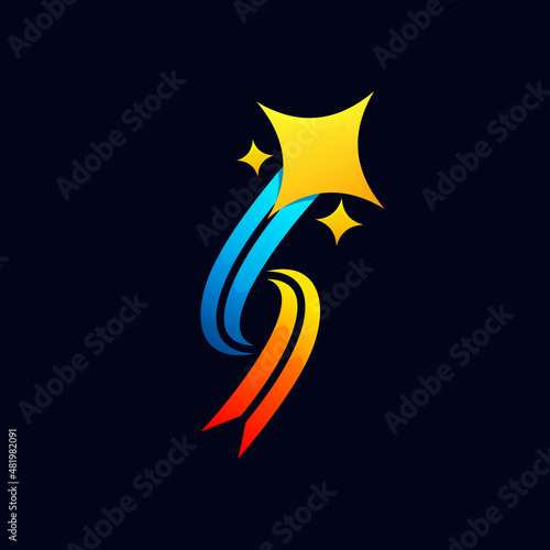 spark star letter s logo