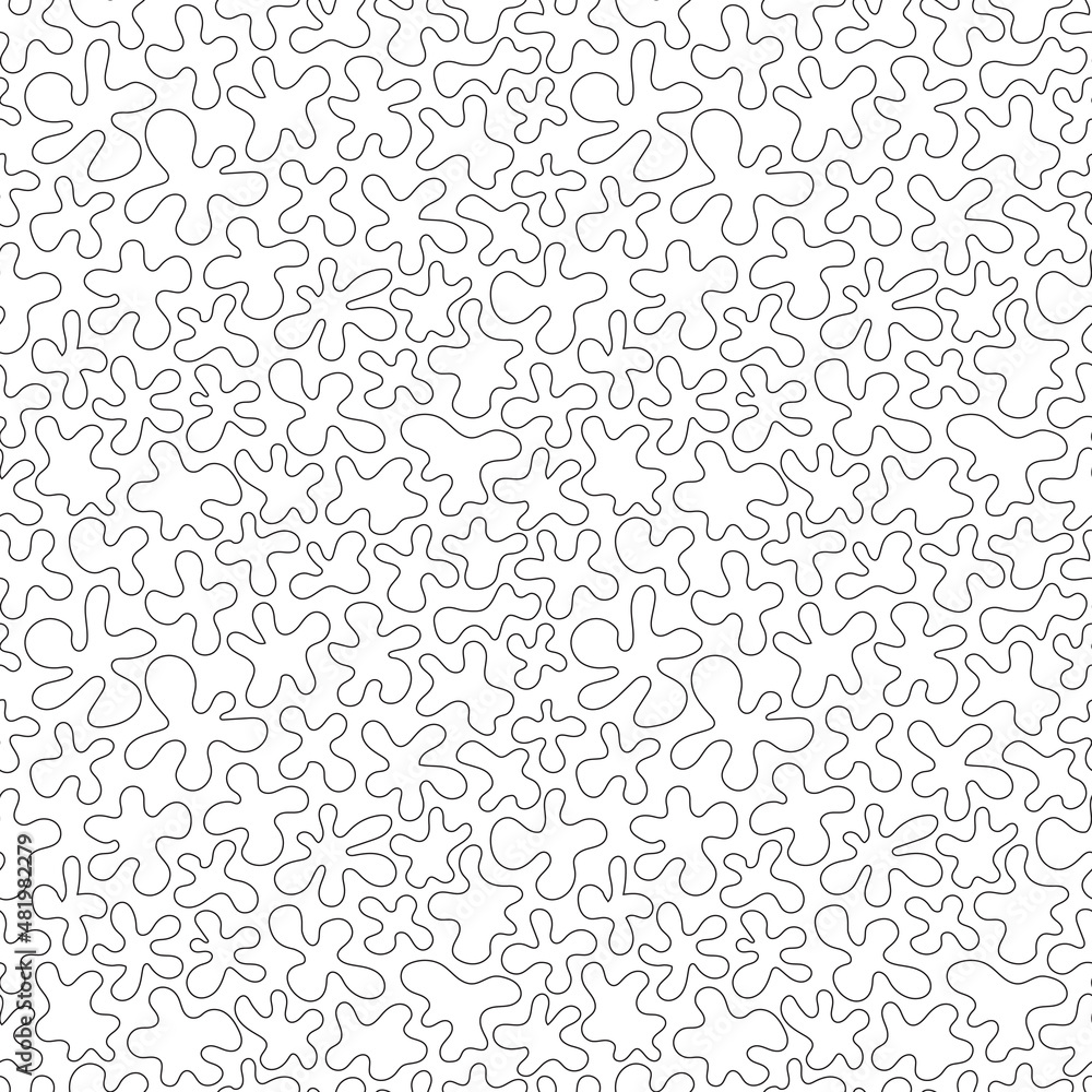 Seamless pattern, abstract shapes. Vector geometric background.	