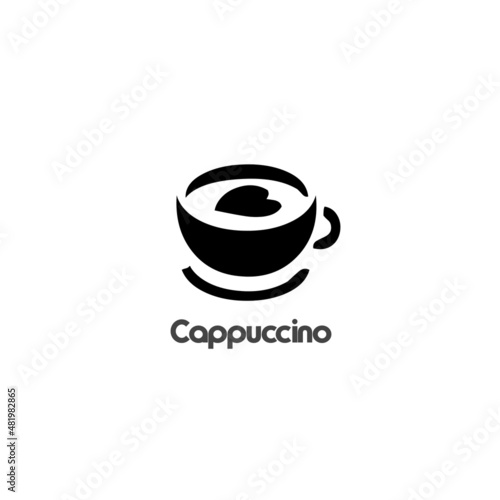 coffee cup icon, cappuccion