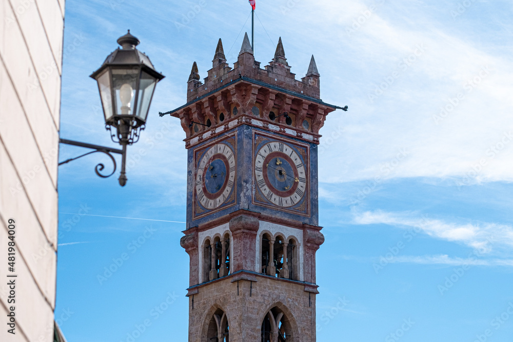 Obraz premium Ancient bell tower with clock