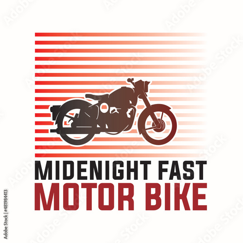 classic and old motorcycle logo  silhouette of classic motorcycle on road vector illustrations
