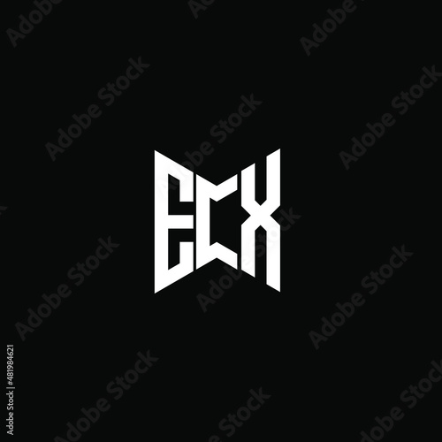 ECX letter logo creative design. ECX unique design photo