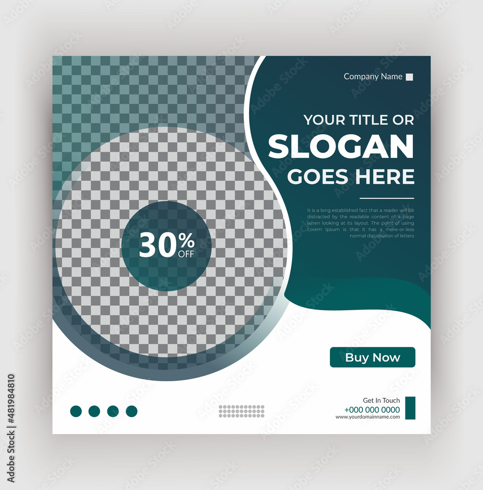 Fototapeta premium Corporate real estate and Creative house and property selling social media post design template or Promotional web banners for social media,