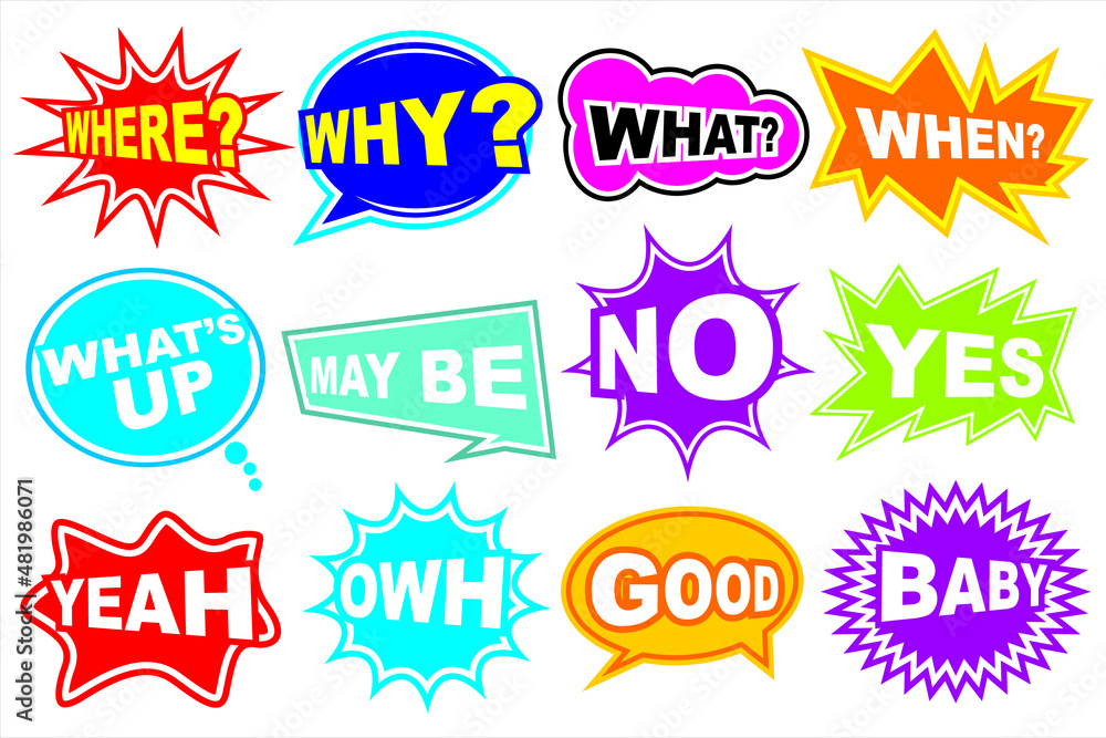 Set of comics speech bubbles Set of comics speech bubbles