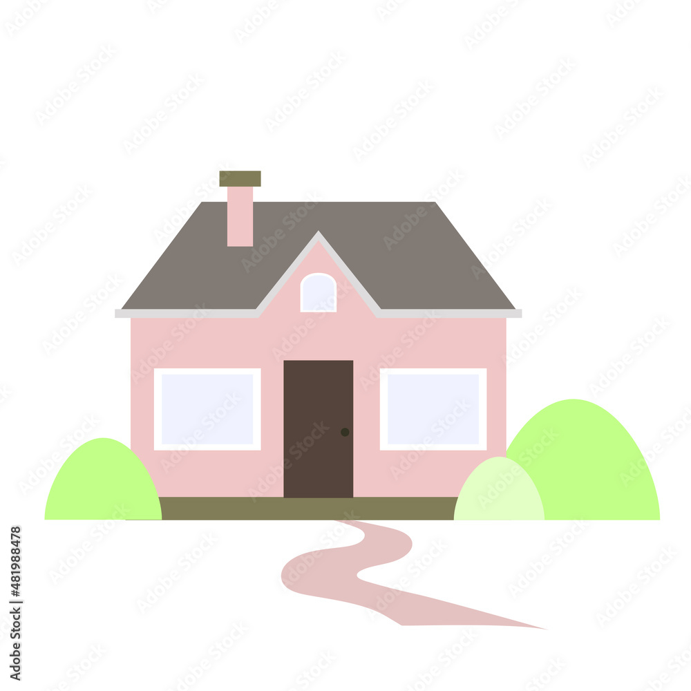 Vector house illustration. Emoji vector. Stock Vector Adobe Stock