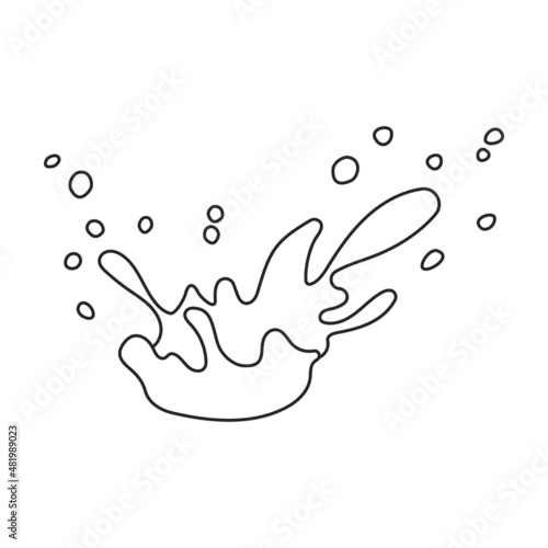 Water splash vector icon.Outline vector icon isolated on white background water splash.