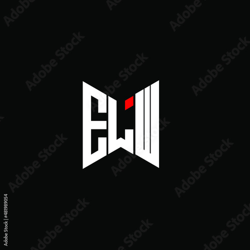 ELW letter logo creative design. ELW unique design photo