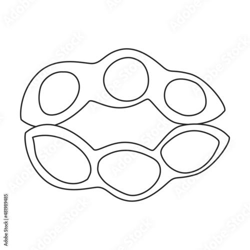 Soybean vector icon.Outline vector icon isolated on white background soybean.
