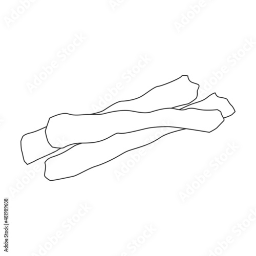 Soy skin vector icon.Outline vector icon isolated on white background soy skin.