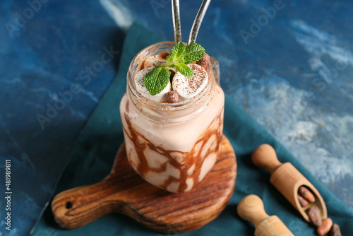 Chocolate milkshake with ma...