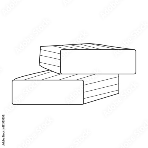 Cheese tofu vector icon.Outline vector icon isolated on white background cheese tofu.