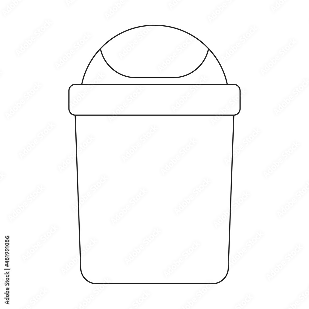 Trash box vector icon.Outline vector icon isolated on white background trash box. Trash box vector icon.Outline vector icon isolated on white background trash box.