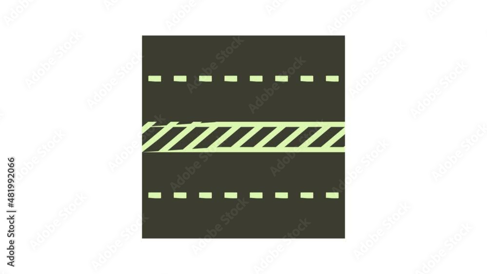 Highway icon animation best cartoon object on white background Highway icon animation best cartoon object on white background