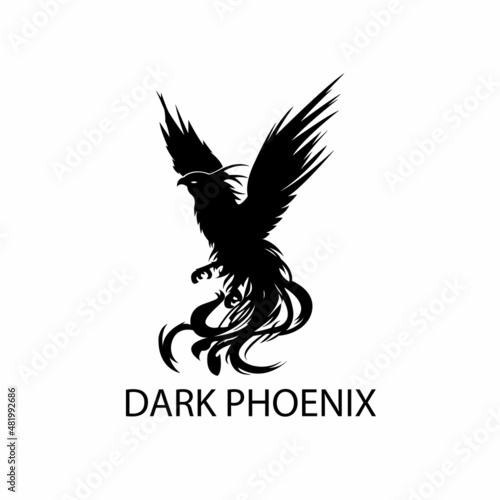 phoenix design animal logo vector