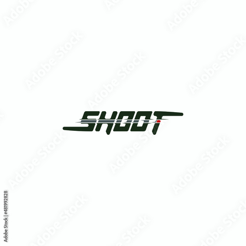 The shoot logo design with bullet