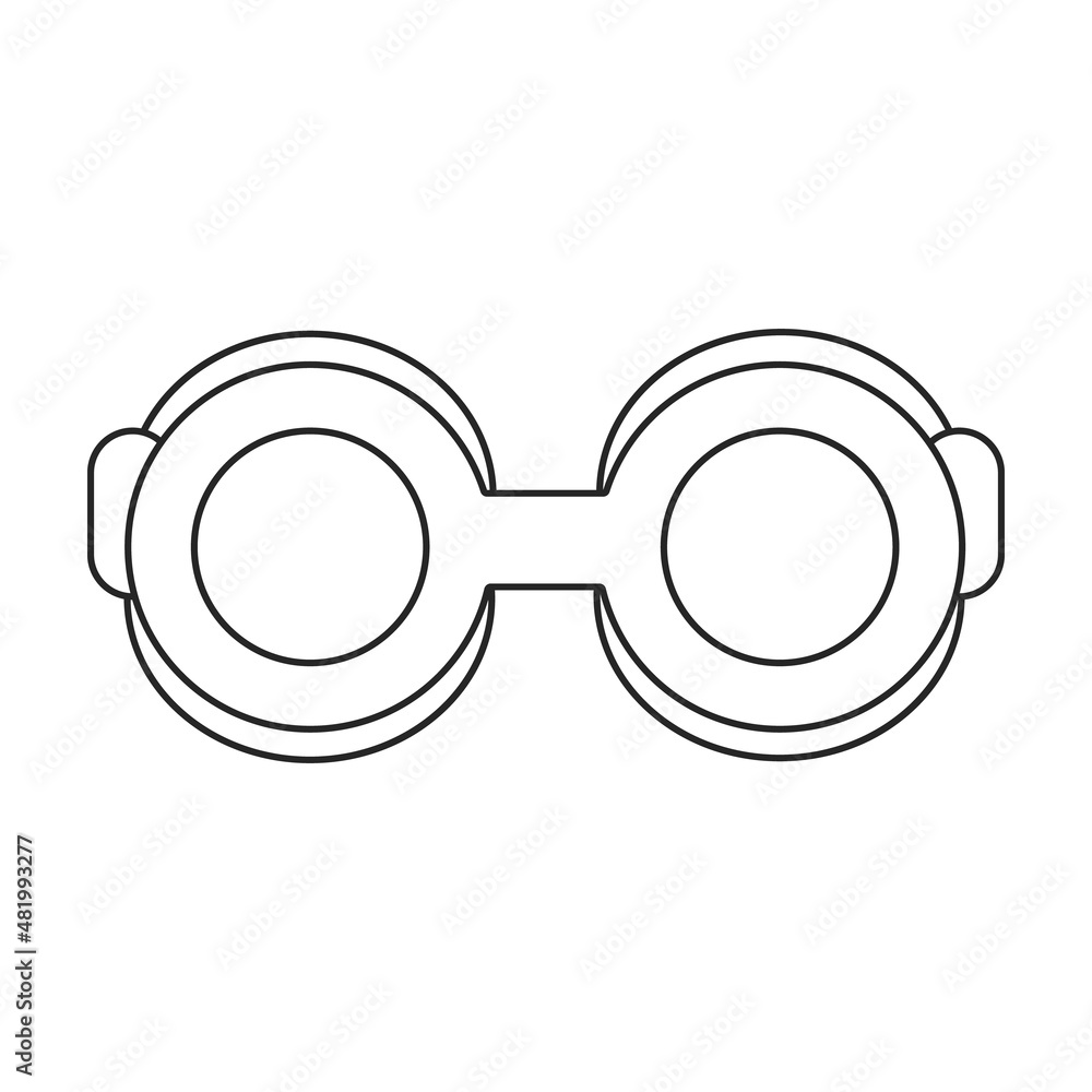 Diver glasses vector icon.Outline vector icon isolated on white background diver glasses. Diver glasses vector icon.Outline vector icon isolated on white background diver glasses.