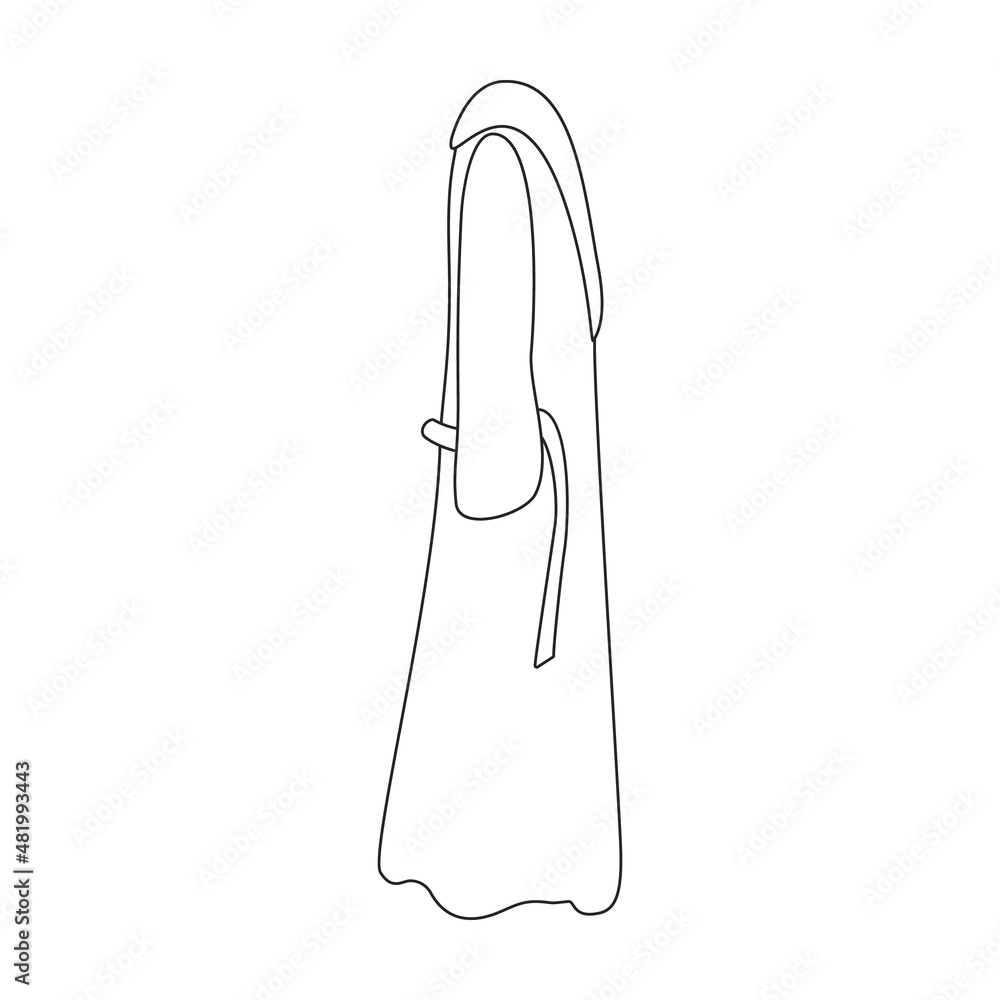 Bathrobe vector icon.Outline vector icon isolated on white background bathrobe. Bathrobe vector icon.Outline vector icon isolated on white background bathrobe.