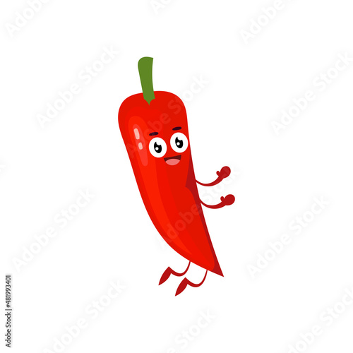 Cute, funny, fresh red pepp...