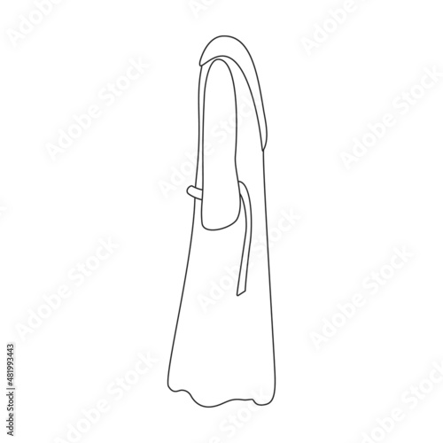 Bathrobe vector icon.Outline vector icon isolated on white background bathrobe.