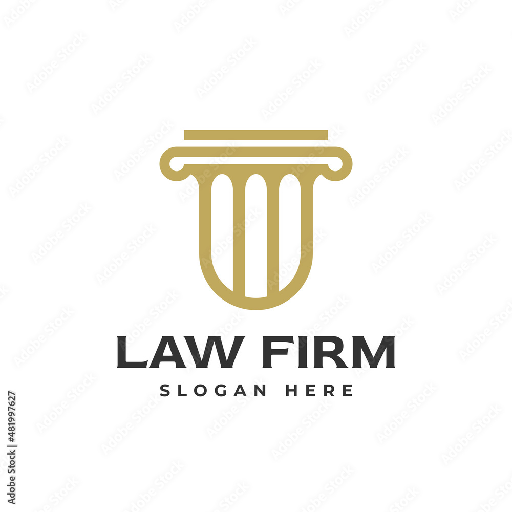 law firm justice lawyer attorney pillar shield court logo design vector law firm justice lawyer attorney pillar shield court logo design vector
