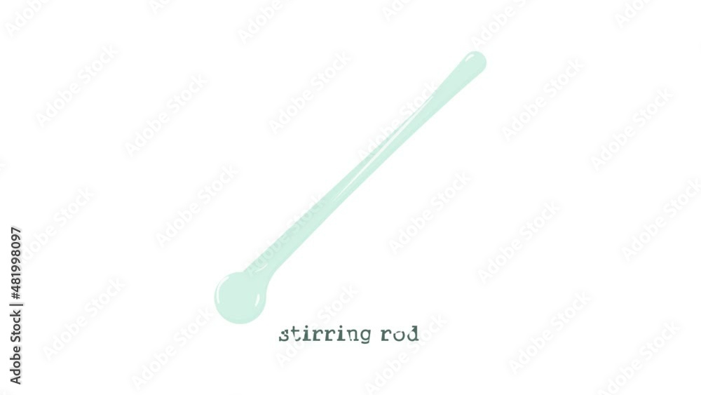 Stirring rodicon animation best cartoon object on white background Stirring rodicon animation best cartoon object on white background