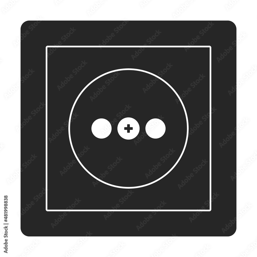Socket of switch vector icon.Black vector icon isolated on white background socket of switch.