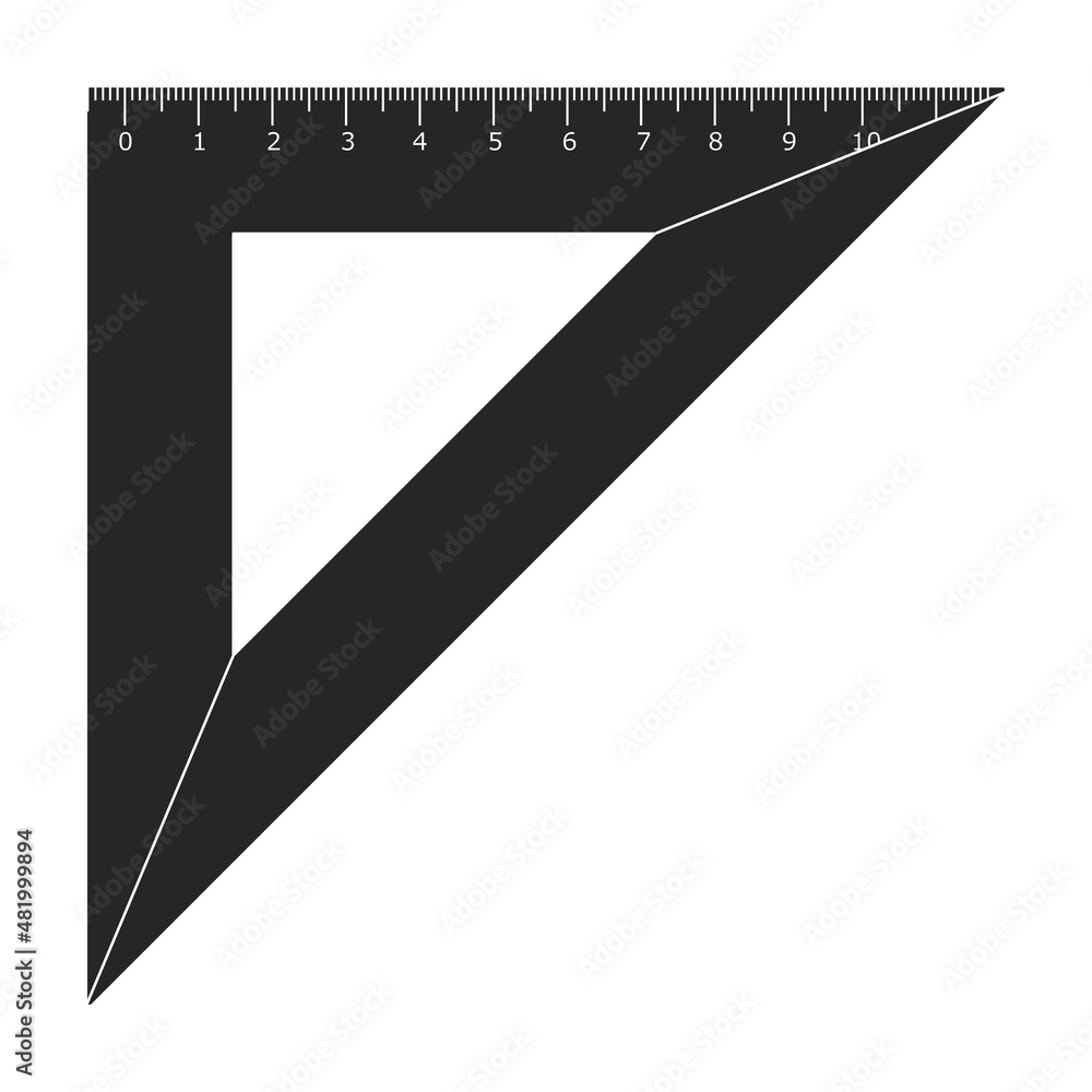 Fototapeta premium Ruler vector icon.Black vector icon isolated on white background ruler.