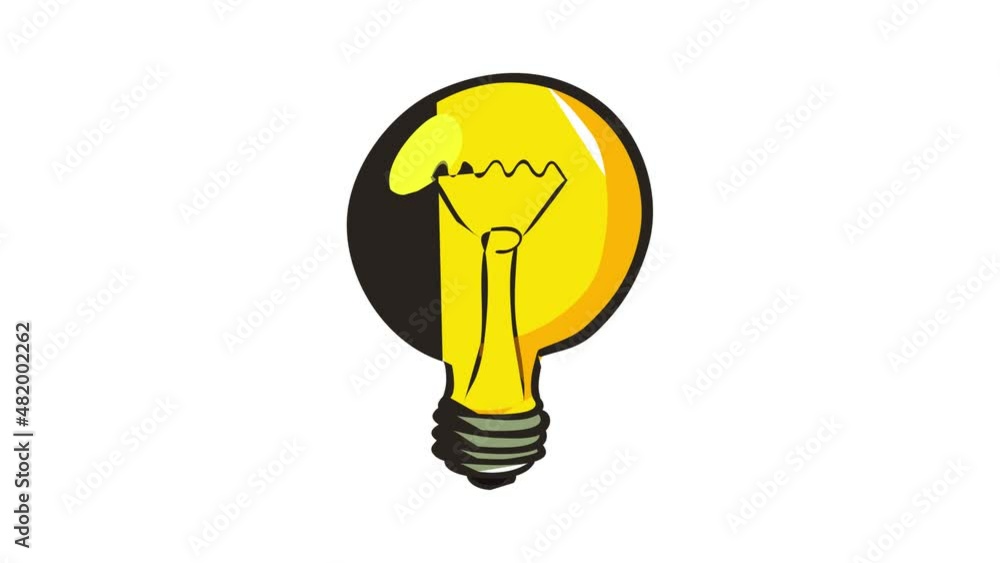 Lamp icon animation best cartoon object on white background Lamp icon animation best cartoon object on white background